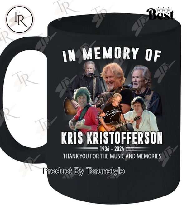 In Memory Of Kris Kristofferson 1936-2024 Thank You For The Music And Memories T-Shirt