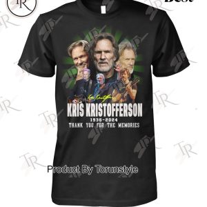 In Memory Of Kris Kristofferson 1936-2024 Thank You For The Music And Memories T-Shirt