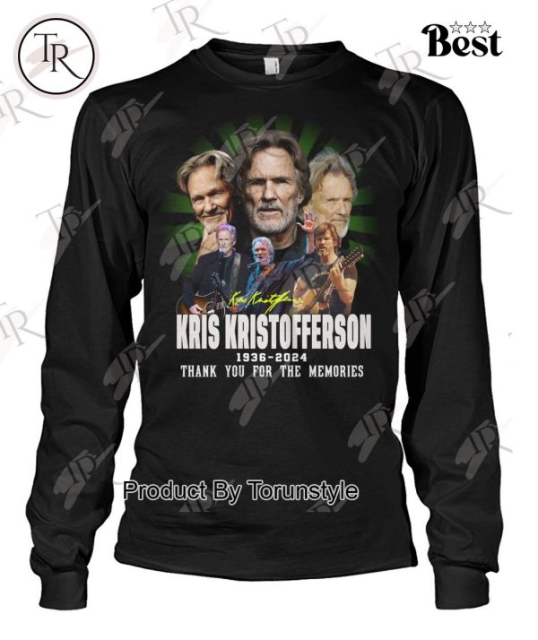 Kris Kristofferson 1936-2024 Thank You For The Memories T-Shirt