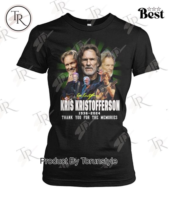 Kris Kristofferson 1936-2024 Thank You For The Memories T-Shirt