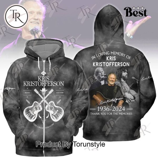 In Loving Memory Of Kris Kristofferson 1959-2024 Thank You For The Memories Hoodie