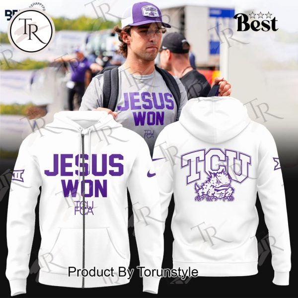 Jesus Won TCU Football T-Shirt – White