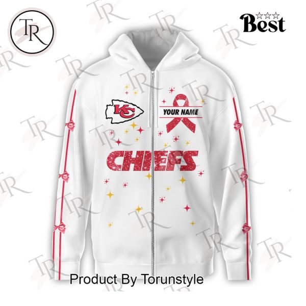 Just A Girl In Love With Her Kansas City Chiefs Pink Cancer Hoodie