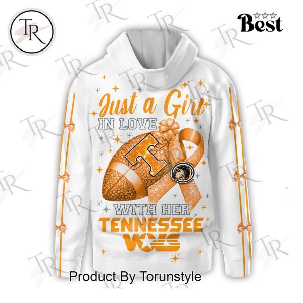 Just A Girl In Love With Her Tennessee Vols Orange Cancer Hoodie