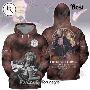 In Loving Memory Of Kris Kristofferson 1959-2024 Thank You For The Memories Hoodie