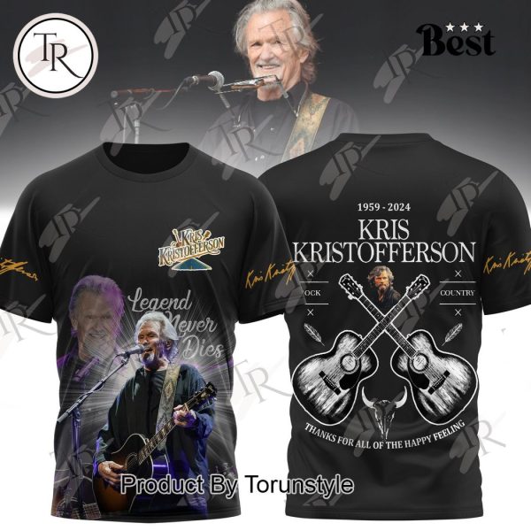 Kris Kristofferson 1959-2024 Thanks For All Of The Happy Feeling T-Shirt