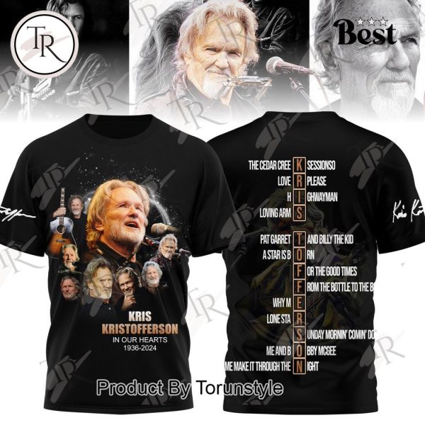 Kris Kristofferson In Our Hearts 1959-2024 T-Shirt