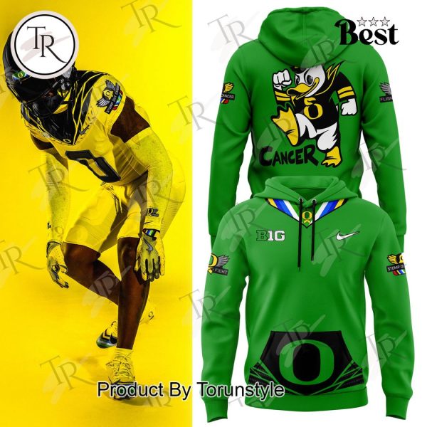 Oregon Ducks Stomp Out Cancer Heroes Hoodie – Green