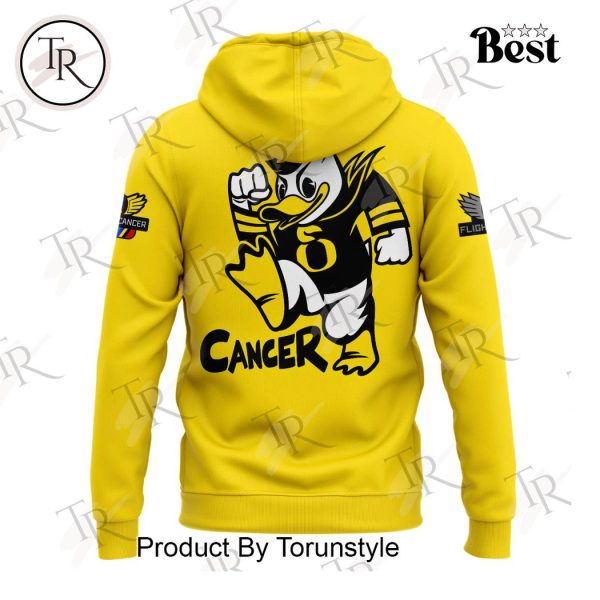 Oregon Ducks Stomp Out Cancer Heroes Hoodie – Yellow