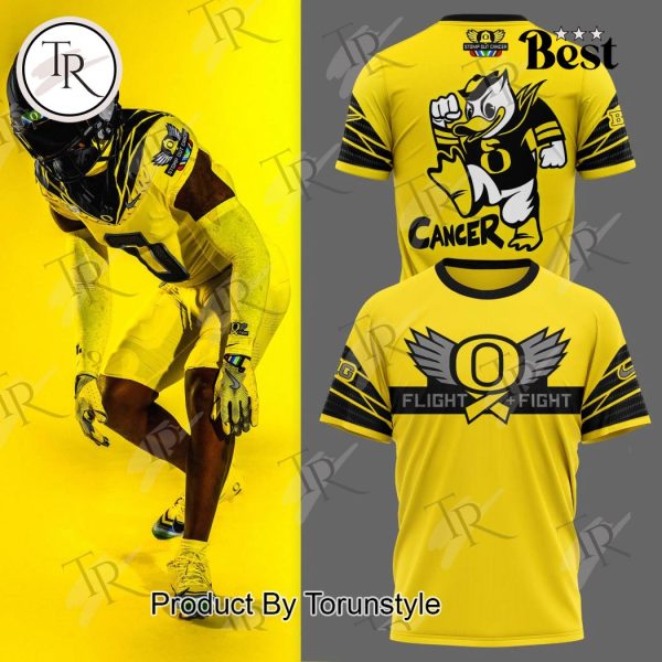 Oregon Ducks Stomp Out Cancer Heroes Hoodie – Yellow