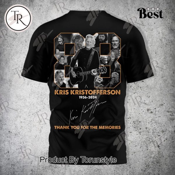 The King Is Gone Rest In Eternal Peace Kris Kristofferson 1959-2024 Thank You For The Memories T-Shirt