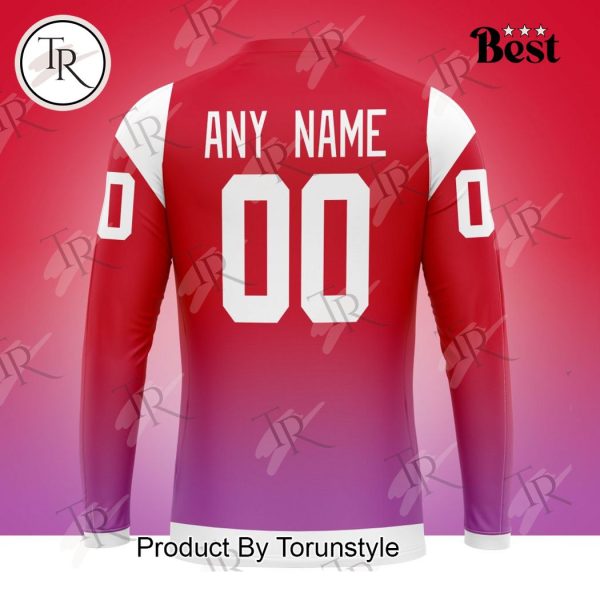 NHL Detroit Red Wings Special Colour Rush Design Hoodie