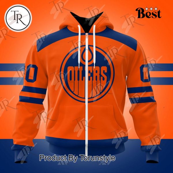 NHL Edmonton Oilers Special Colour Rush Design Hoodie