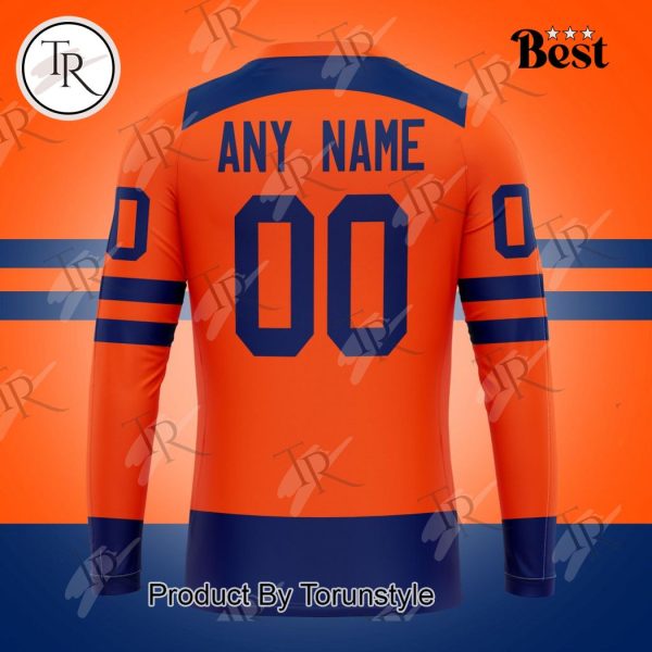 NHL Edmonton Oilers Special Colour Rush Design Hoodie