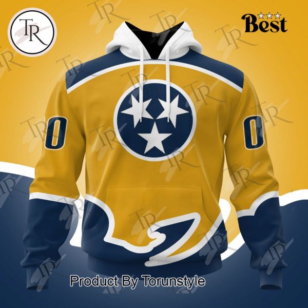 NHL Nashville Predators Special Colour Rush Design Hoodie