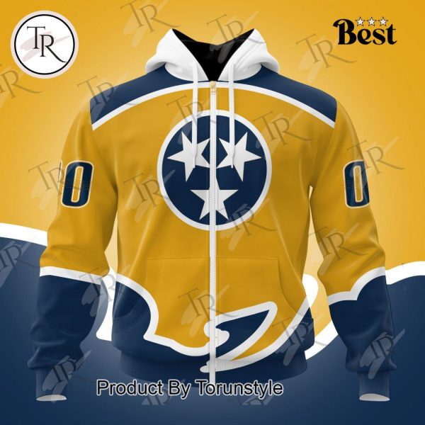 NHL Nashville Predators Special Colour Rush Design Hoodie