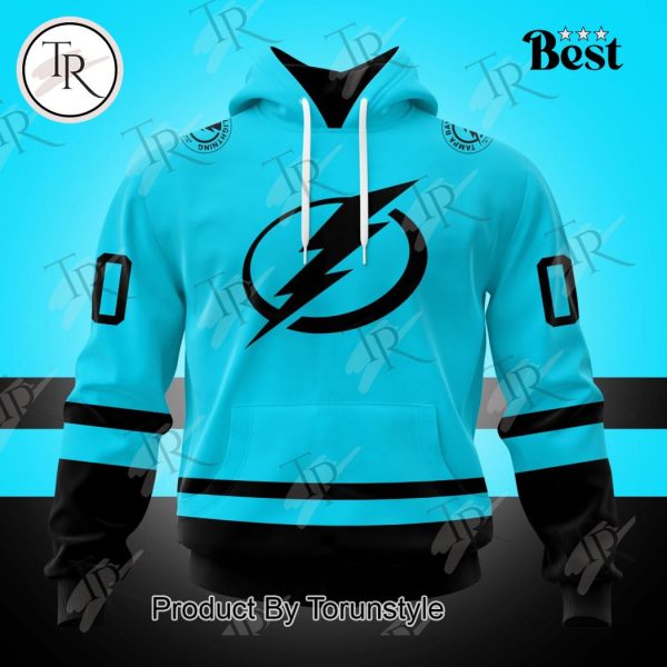 NHL Tampa Bay Lightning Special Colour Rush Design Hoodie