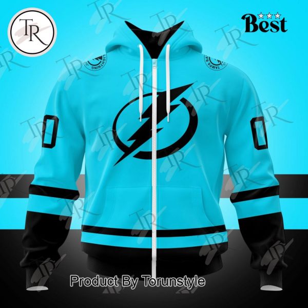 NHL Tampa Bay Lightning Special Colour Rush Design Hoodie