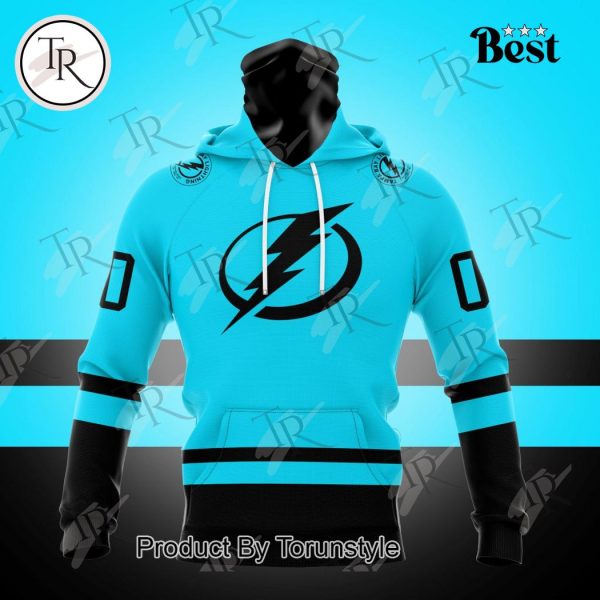 NHL Tampa Bay Lightning Special Colour Rush Design Hoodie