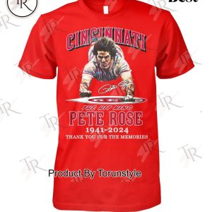 Cincinnati The Hit King Pete Rose 1941-2024 Thank You For The Memories T-Shirt