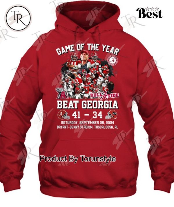 Game Of The Year Beat Alabama Beat Georgia 41-34 Saturday, Sep 28, 2024 Brayant Denny Stadium T-Shirt