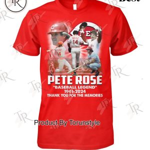 Pete Rose The Hit King 1941-2024 Thank You For The Memories T-Shirt