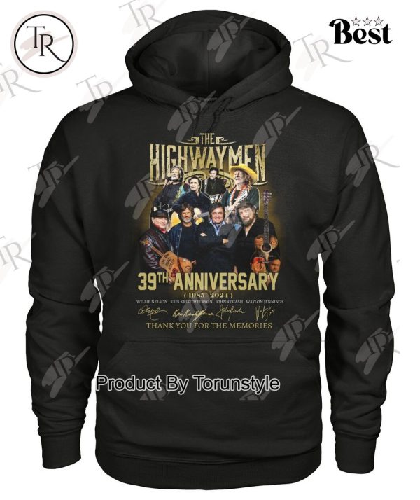 The Highwaymen 39th Anniverasry 1985-2024 Thank You For The Memories T-Shirt