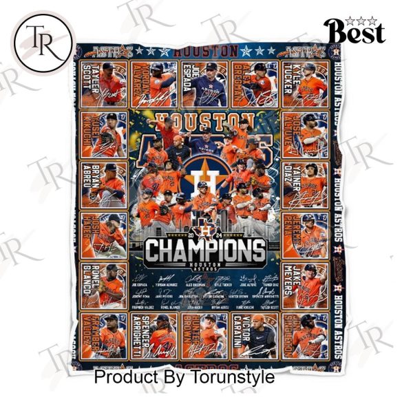 Houston Astros 2024 Champions Fleece Blanket