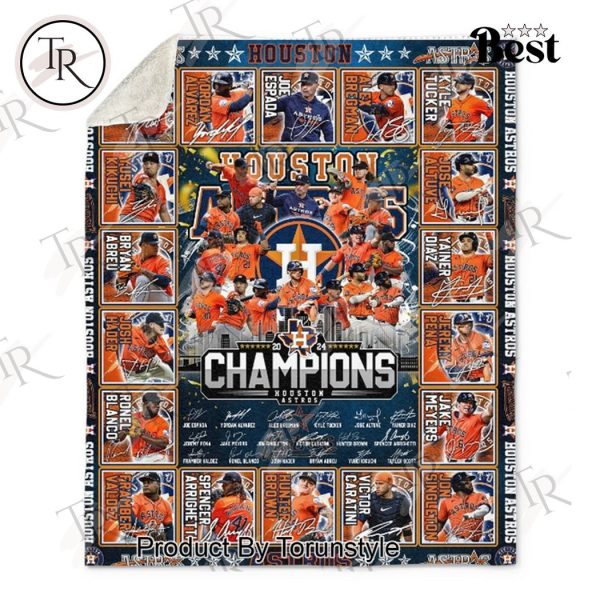 Houston Astros 2024 Champions Fleece Blanket