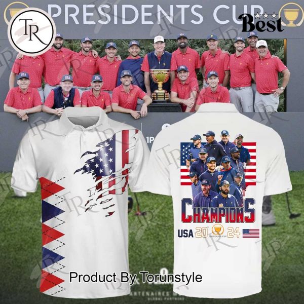 USA Presidents Cup 2024 Champions Polo Shirt