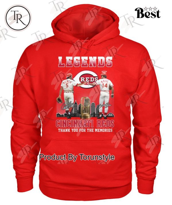 Legends Bench & Rose Cincinnati Reds Thank You For The Memories T-Shirt