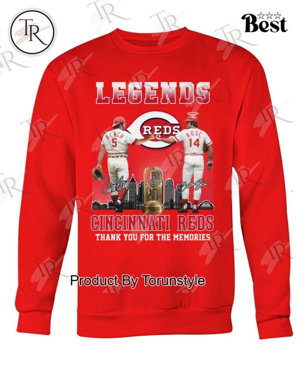 Legends Bench & Rose Cincinnati Reds Thank You For The Memories T-Shirt