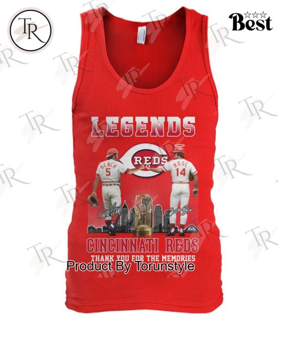 Legends Bench & Rose Cincinnati Reds Thank You For The Memories T-Shirt