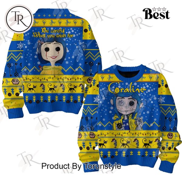 Coraline Be Careful What You Wish For Sweater