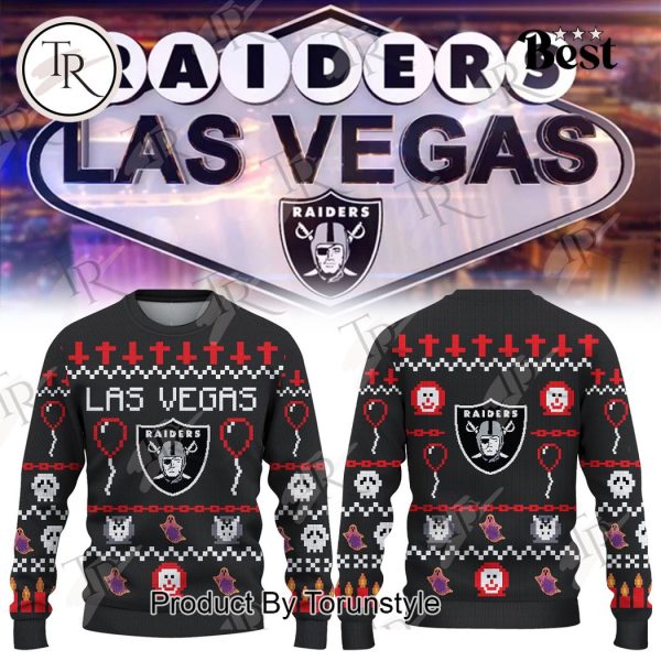 Las Vegas Raiders 2024 Happy Halloween Sweater