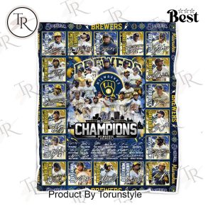 Milwaukee Brewers 2024 Champions Fleece Blanket