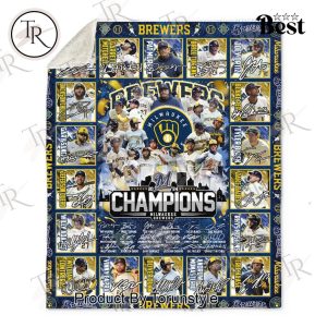 Milwaukee Brewers 2024 Champions Fleece Blanket