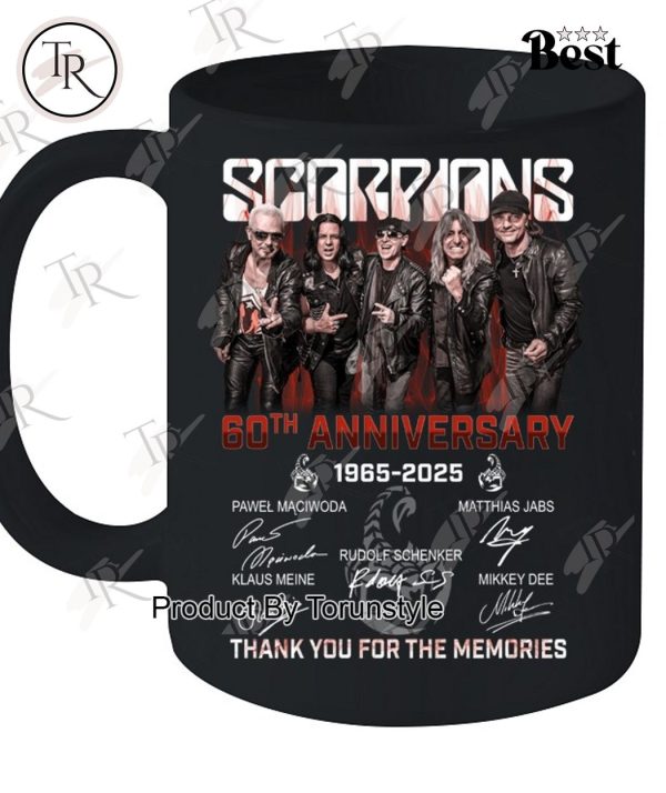 Scorpions Coming 60th Anniversary 1965-2025 Thank You For The Memories T-Shirt