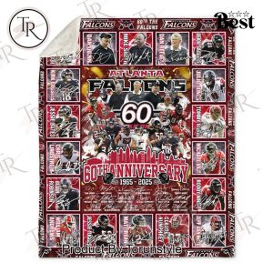 Atlanta Falcons 60th Anniversary 1965-2025 Fleece Blanket