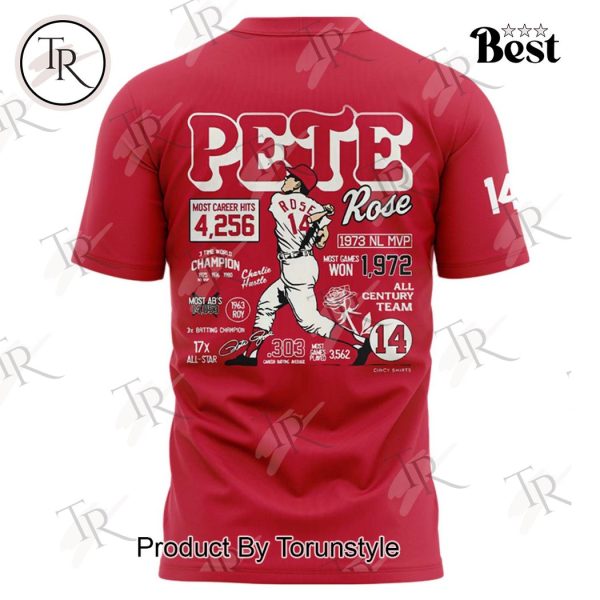 2024 Honor Cincinnati Reds Pete Rose T-Shirt