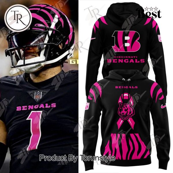 Cincinnati Bengals Breast Cancer Hoodie 2024