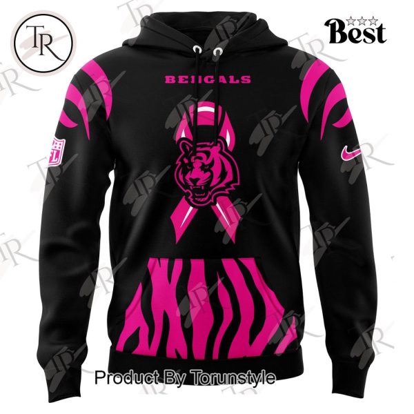 Cincinnati Bengals Breast Cancer Hoodie 2024