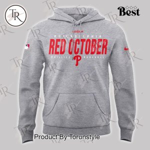 Philadelphia Phillies Red October Fightin’ Phils Hoodie – Grey