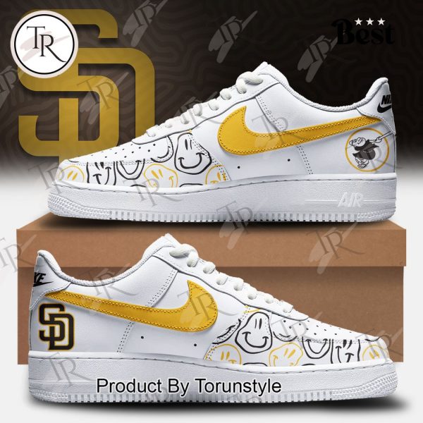 San Diego Padres Smile Air Force 1 Sneakers