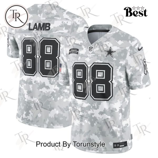 NFL Dallas Cowboys Personalized Name And Number 2024 Salute To Service Limited Jersey – Arctic Camo