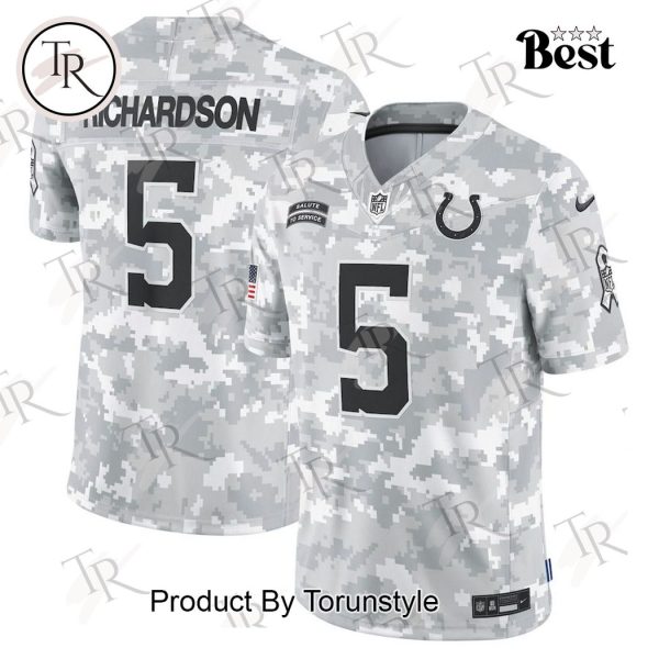 NFL Indianapolis Colts Personalized Name And Number 2024 Salute To Service Limited Jersey – Arctic Camo