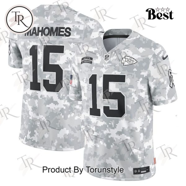 NFL Kansas City Chiefs Personalized Name And Number 2024 Salute To Service Limited Jersey – Arctic Camo