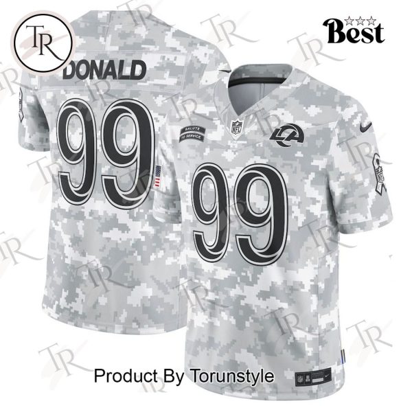 NFL Los Angeles Rams Personalized Name And Number 2024 Salute To Service Limited Jersey – Arctic Camo