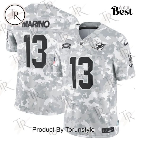 NFL Miami Dolphins Personalized Name And Number 2024 Salute To Service Limited Jersey – Arctic Camo