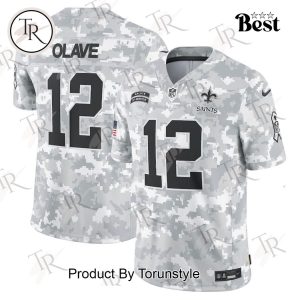 NFL New Orleans Saints Personalized Name And Number 2024 Salute To Service Limited Jersey – Arctic Camo